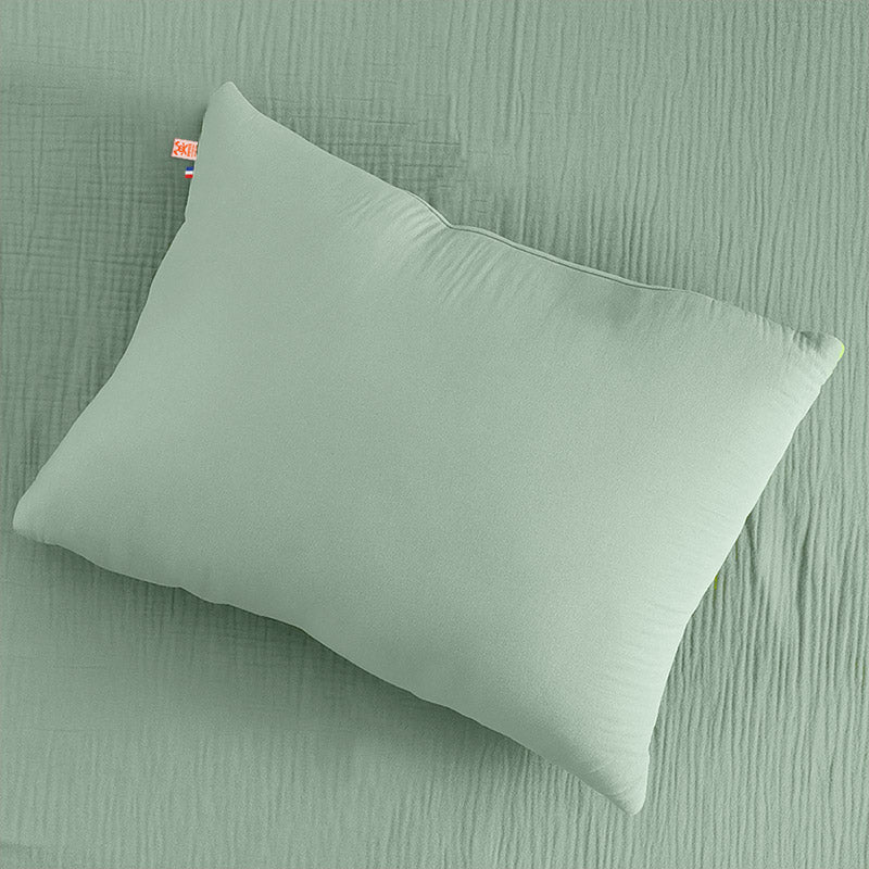 coussin gaze coton vert pale papate bio