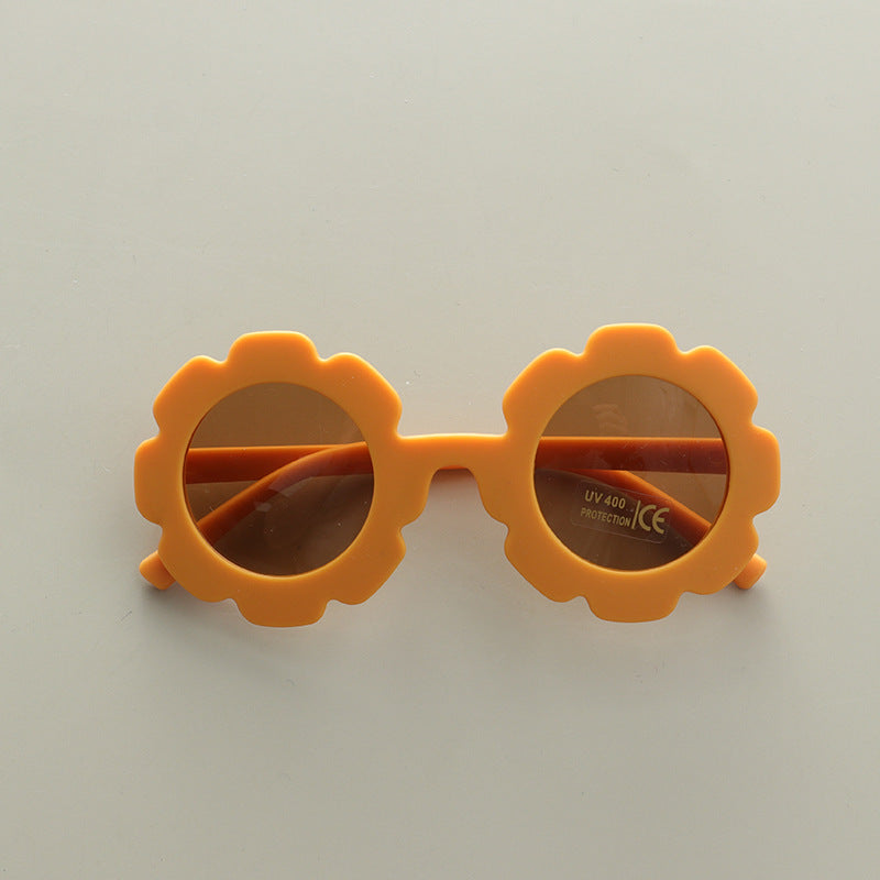 Kids Boy And Girl Flower Frame Shape Cute Fashion Sunglasses-8