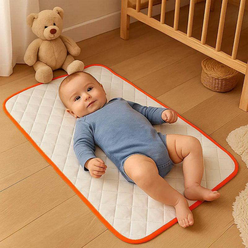 tapis a langer coton biologique papate fraise gots