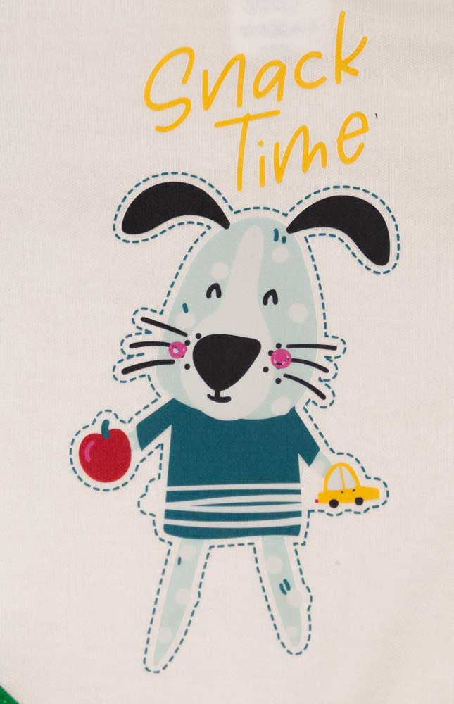 Hosszú ujjú baba body Kutyus mintával-1