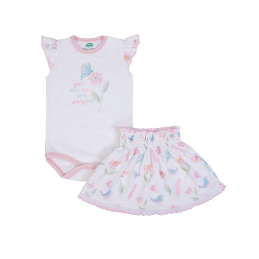 Organic Floral Baby Set