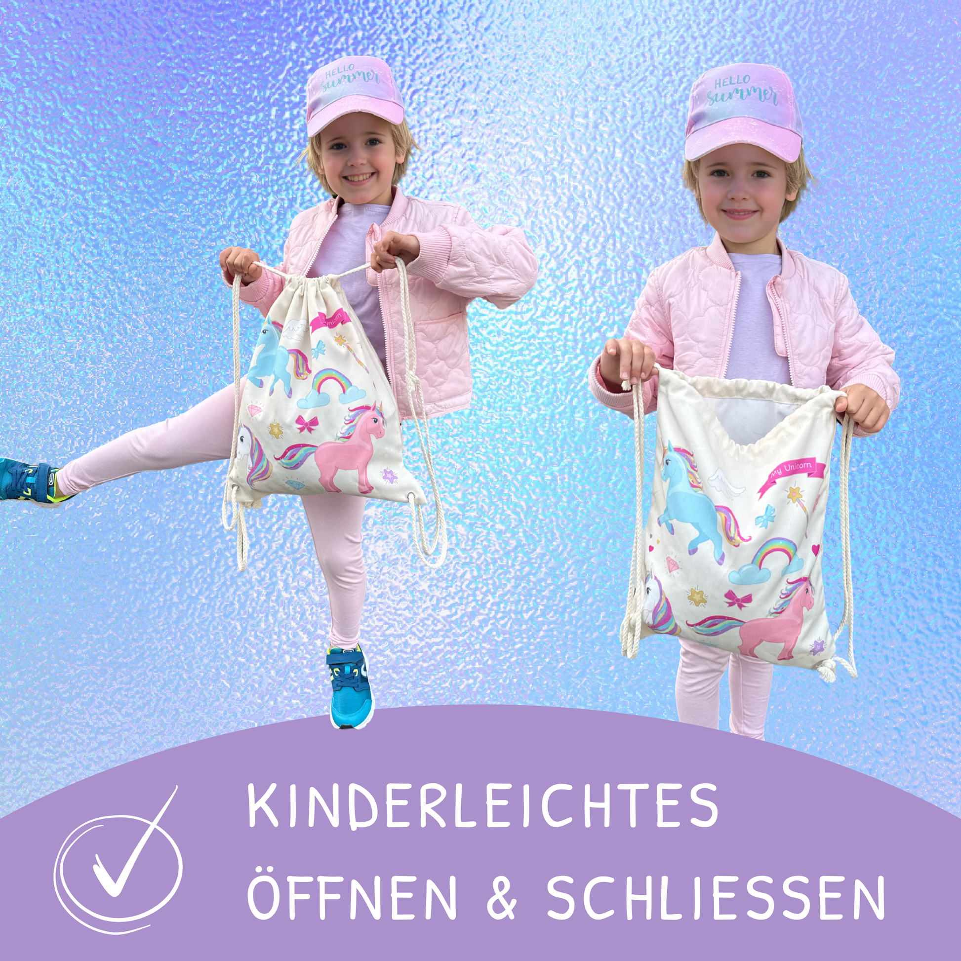 Kinder Turnbeutel Einhorn-3
