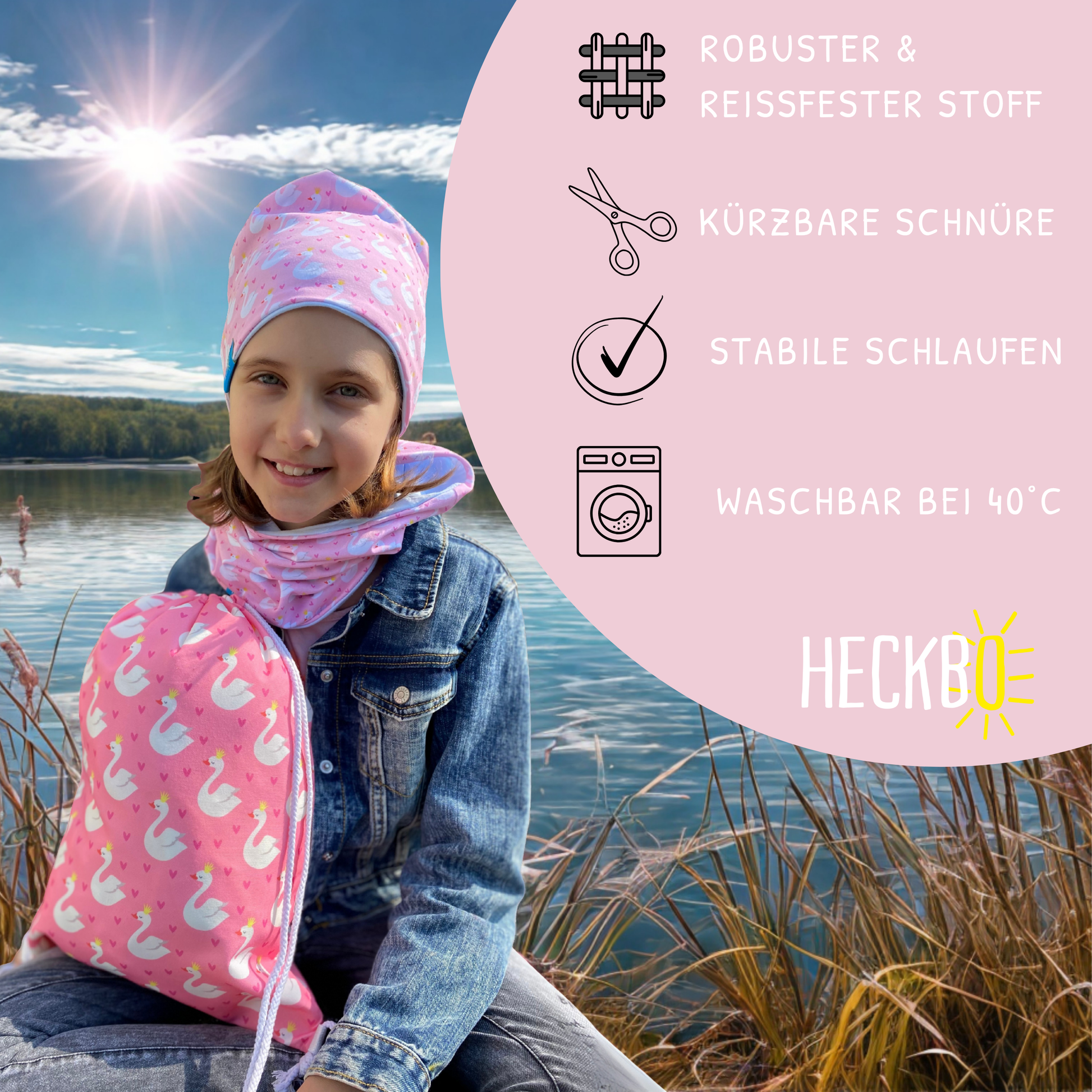 Kinder Turnbeutel Schwan-3