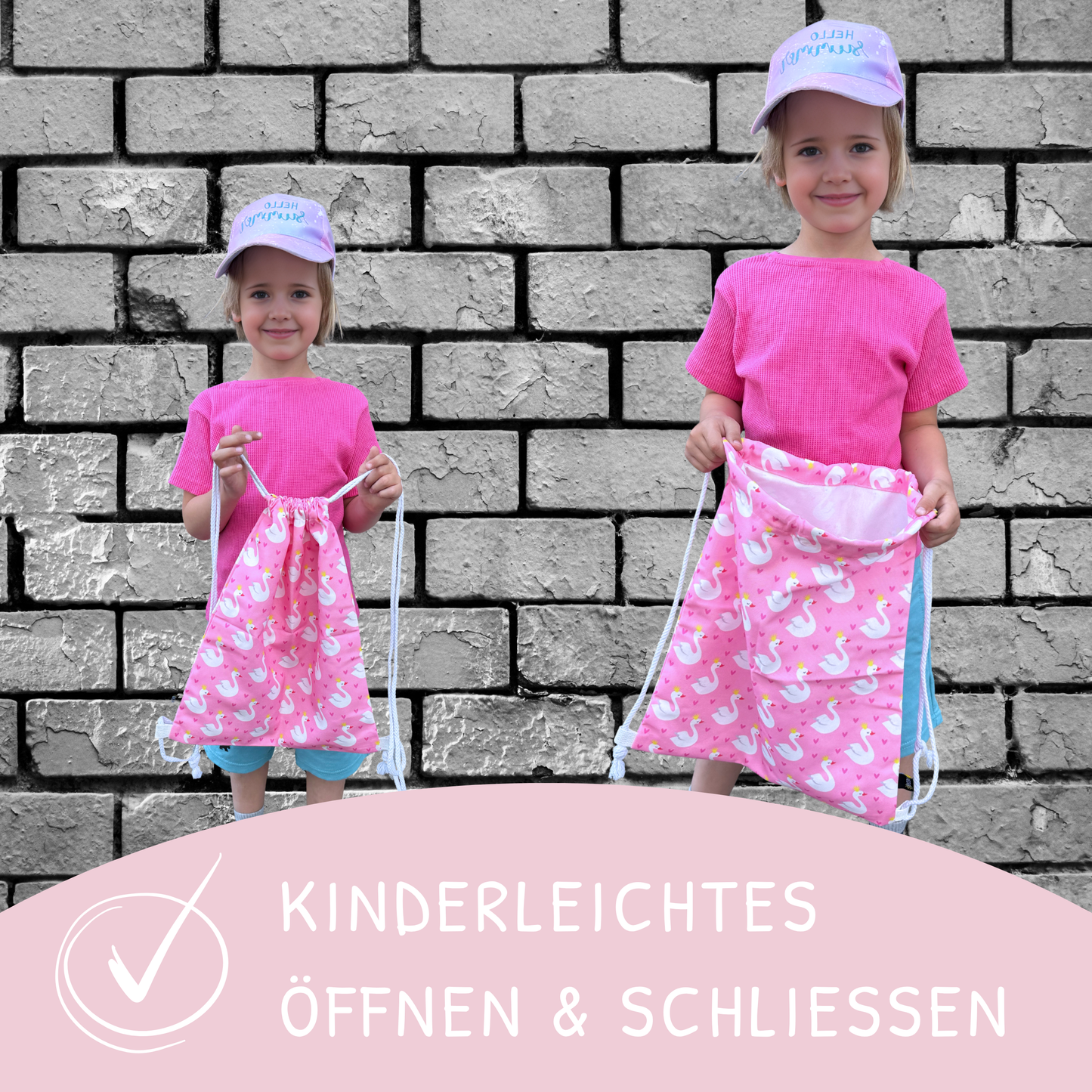 Kinder Turnbeutel Schwan-1