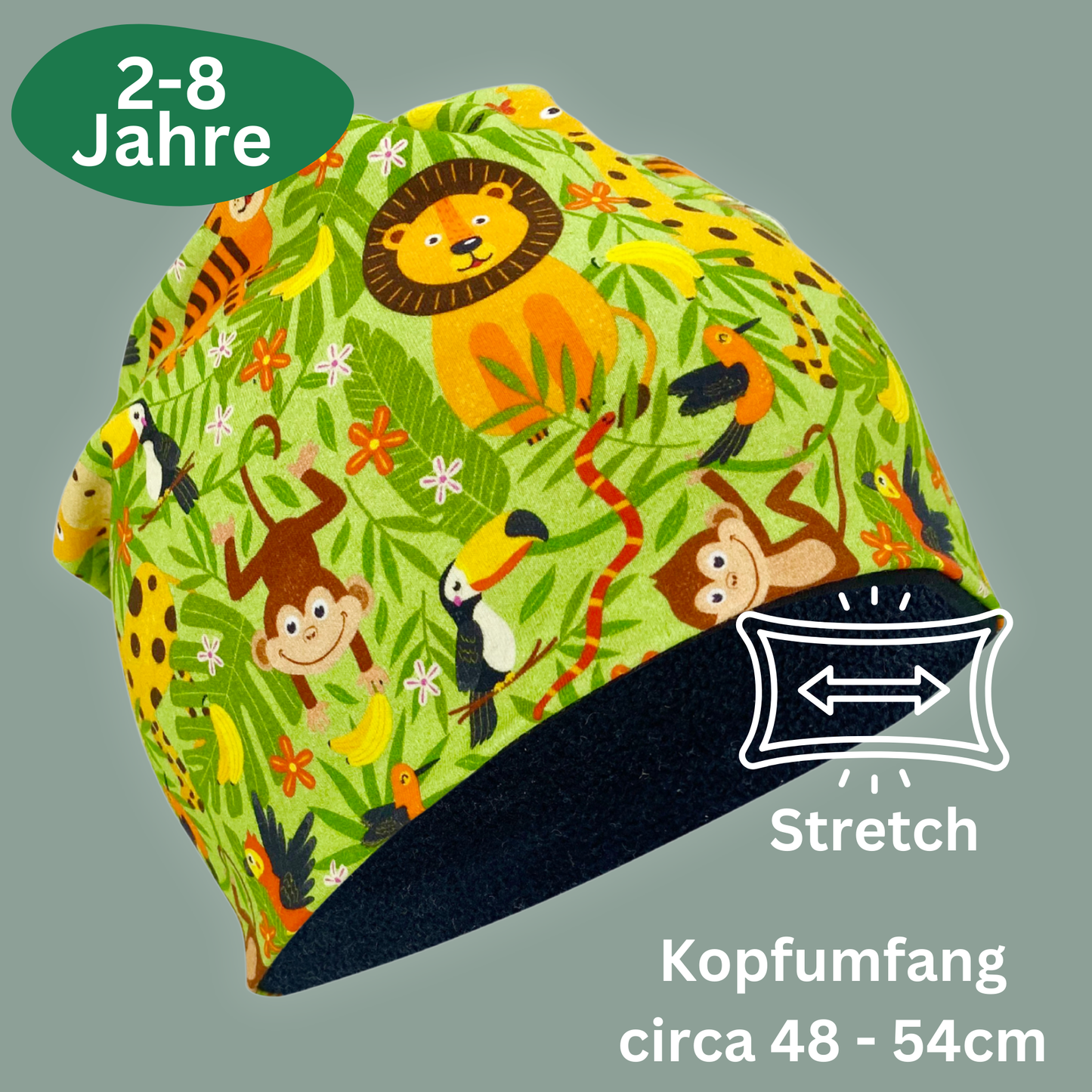 Kinder Beanie Mütze & Loop Set - Dschungel-1