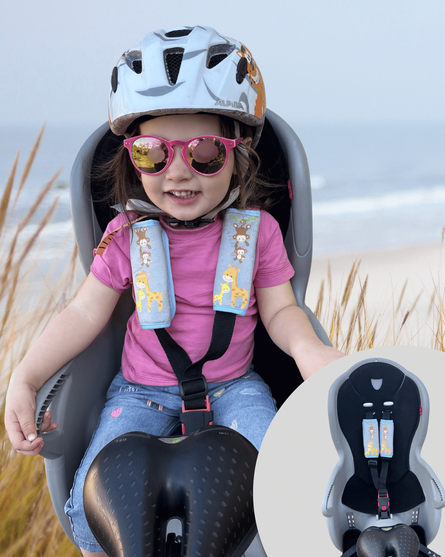 Baby Gurtschutz Baby Tiere mit Mama-2