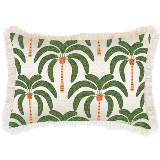 Cushion Cover-Coastal Fringe-Costa Del Sol White-35cm x 50cm-0
