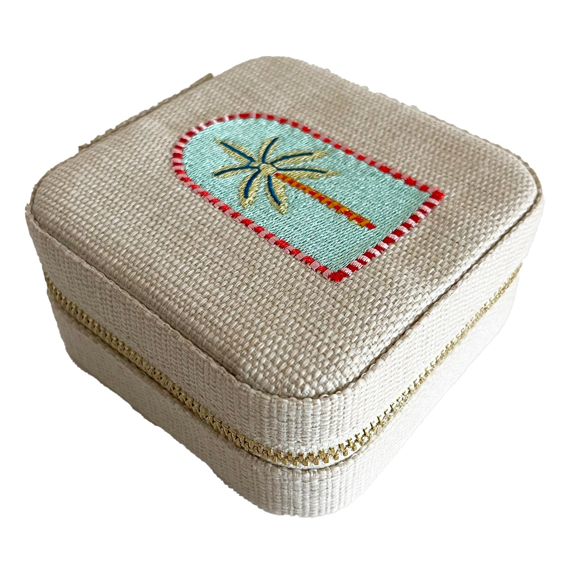 Small Jewellery Box-Natural Palm-0