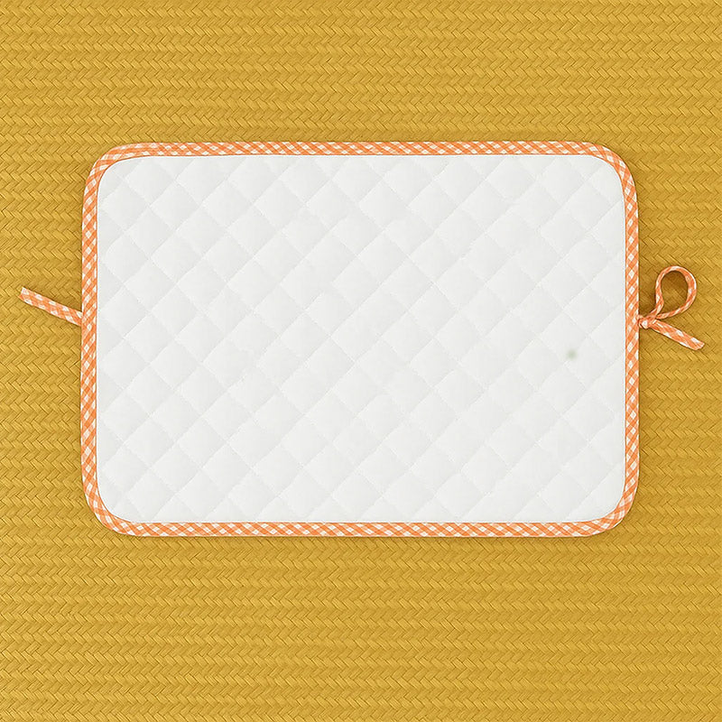 Tapis nomade vichy en coton bio pratique