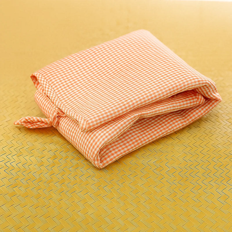 Tapis nomade vichy en coton bio simple