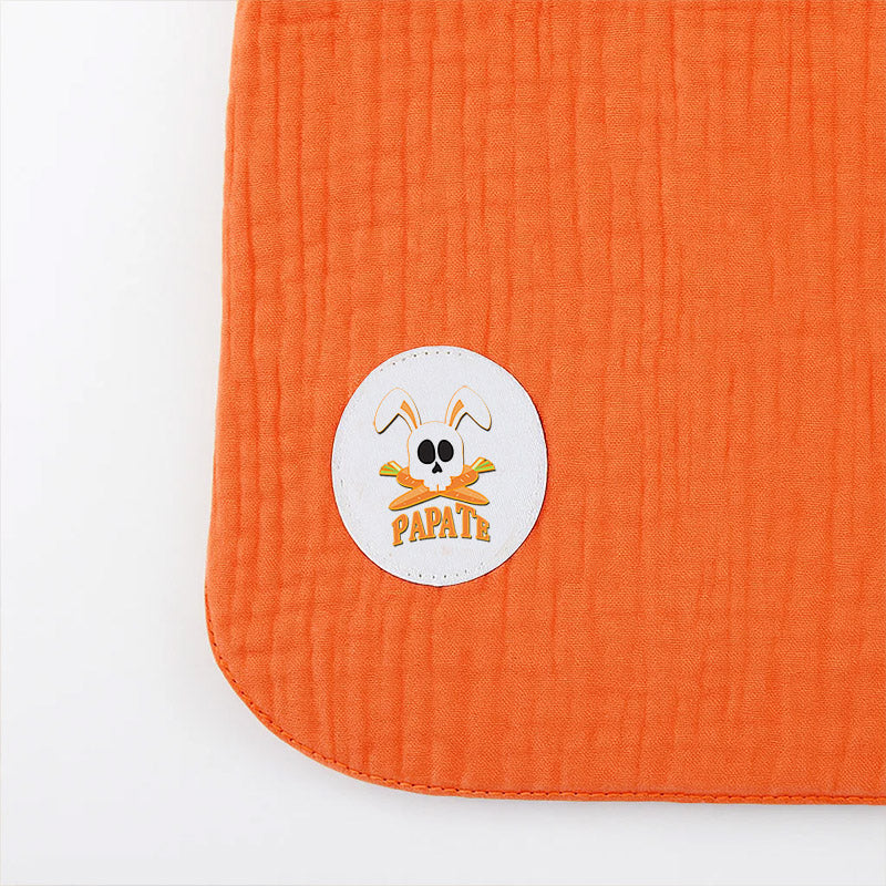 bavoir en coton bio papate made in france fraise