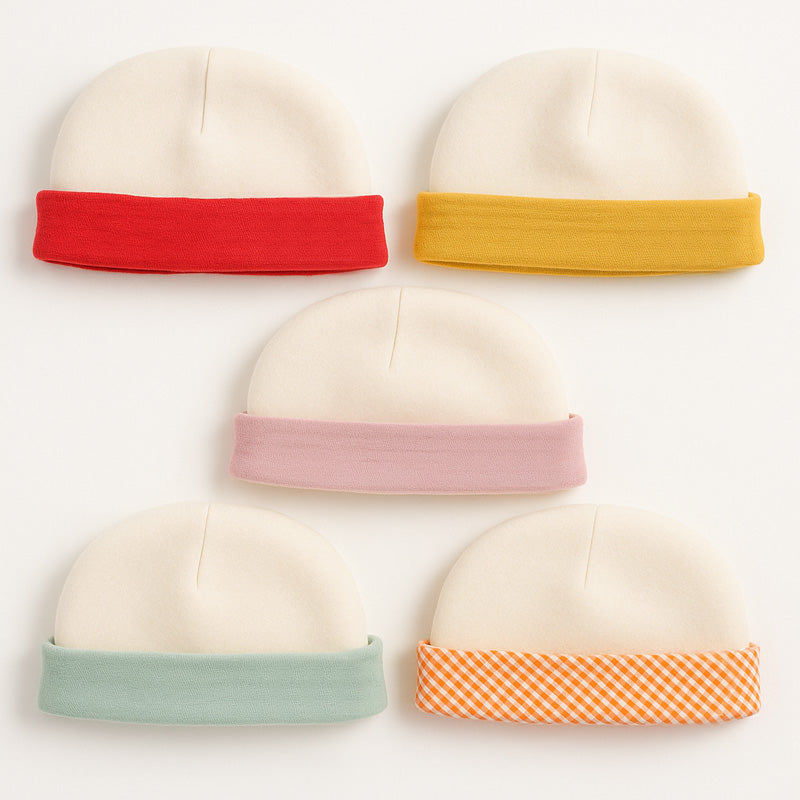 bonnet naissance en coton bio papate puericulture etiquette