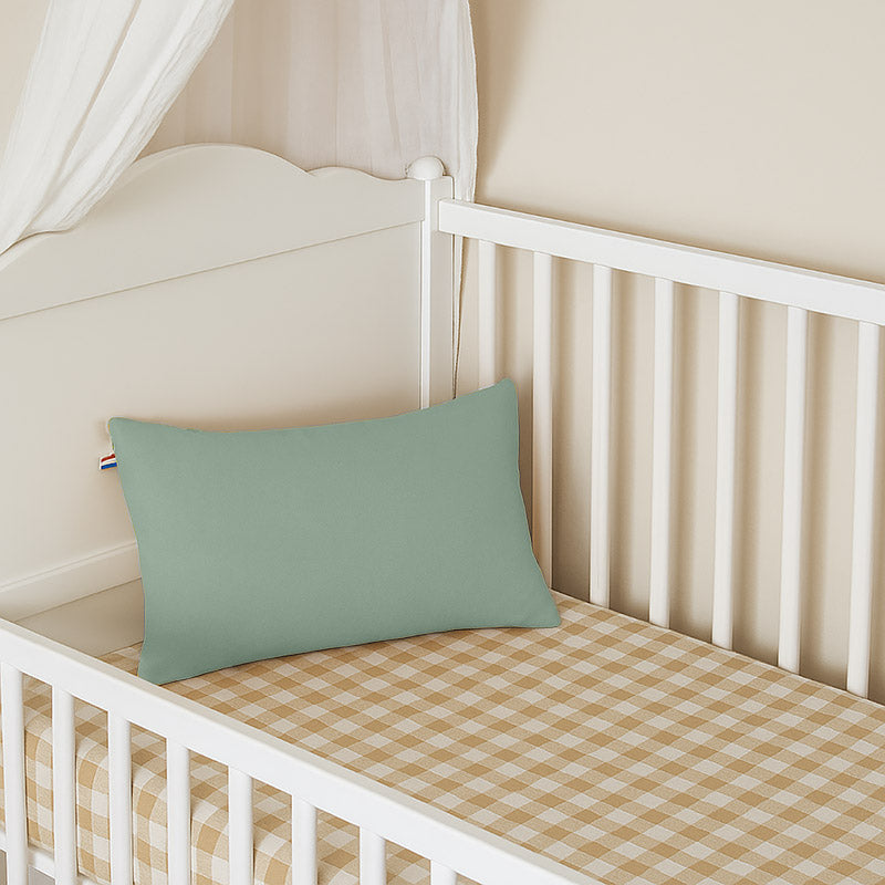 coussin gaze coton vert pale papate bio bebe