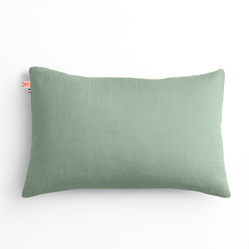 coussin vert en coton bio papate
