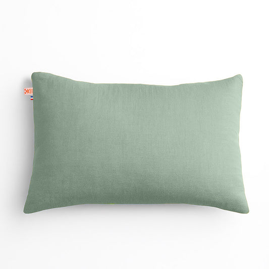 coussin vert en coton bio papate
