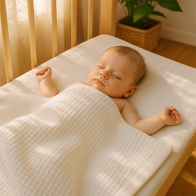 couverture nid abeilles gots made in france bebe