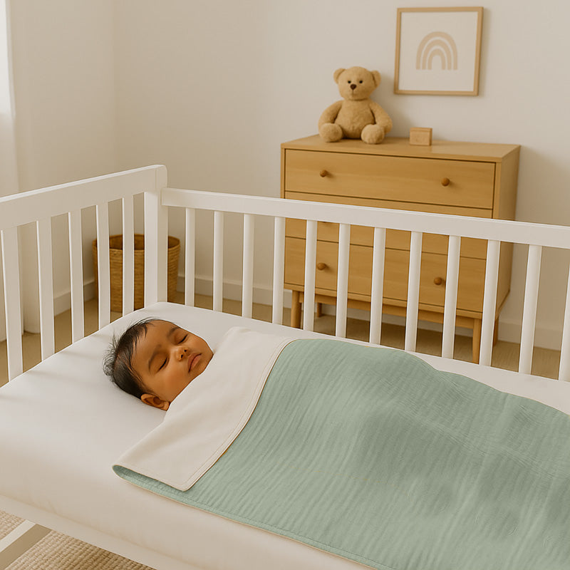 couverture polaire coton bio papate vert