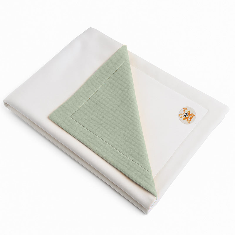 couverture polaire vert en coton bio papate