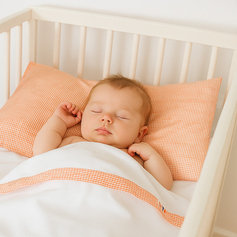 drap plat bebe en coton bio papate blanc