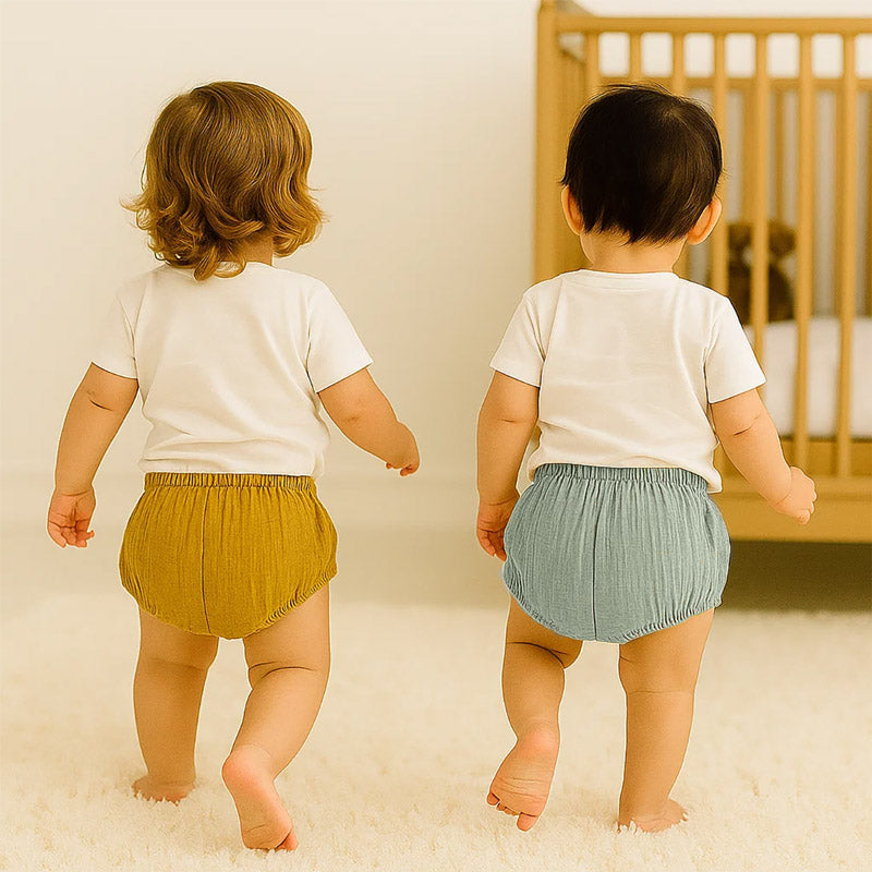 duo bloomers gaze coton bio honey vert