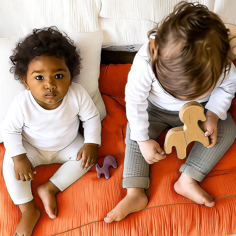 edredon rouge en coton biologique papate 65x120 lit