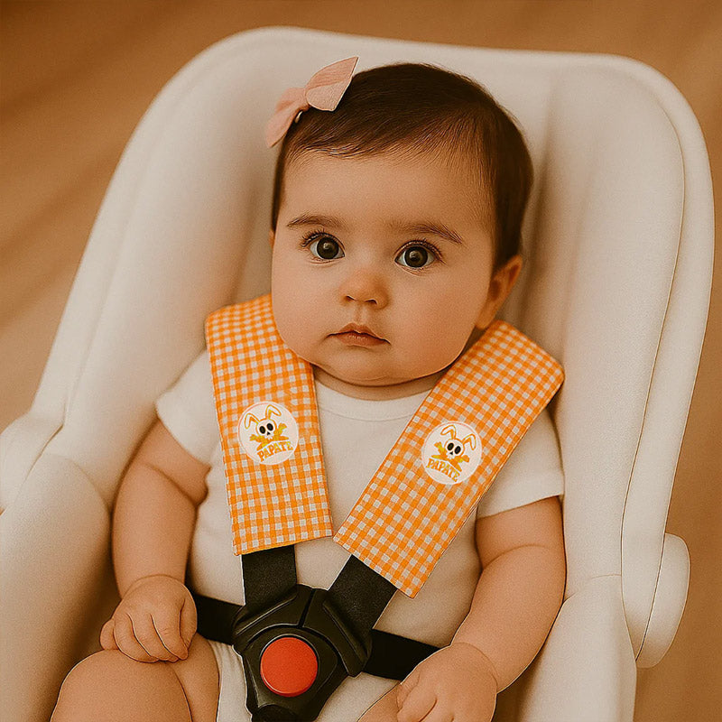 fourreau protege ceinture perl sur bebe poussette papate