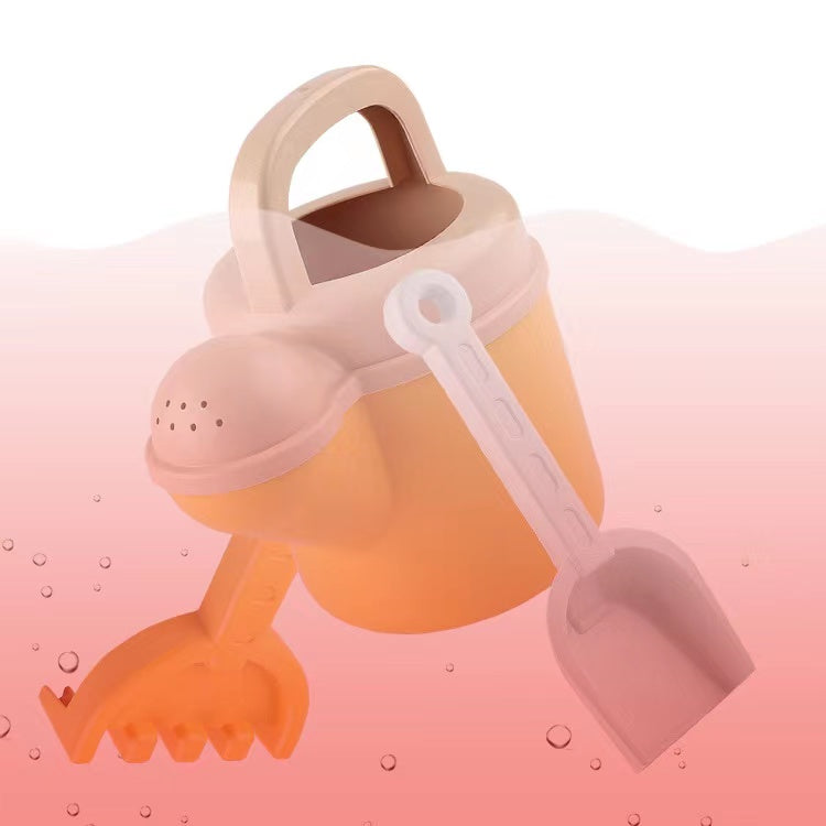 Children's Beach Toy Wheat Straw Beach Bucket Set With Sand Sand Dredging Tools Outdoor Toy-4