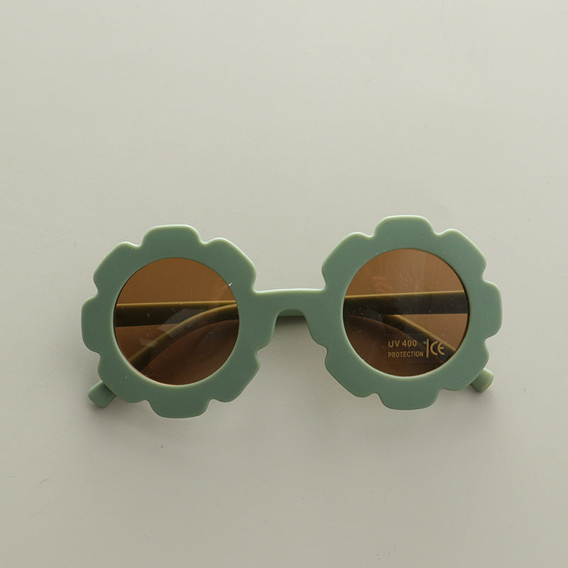 Kids Boy And Girl Flower Frame Shape Cute Fashion Sunglasses-6