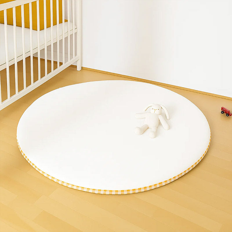 tapis eveil blanc double gaze coton bio gots made in france papate bebe