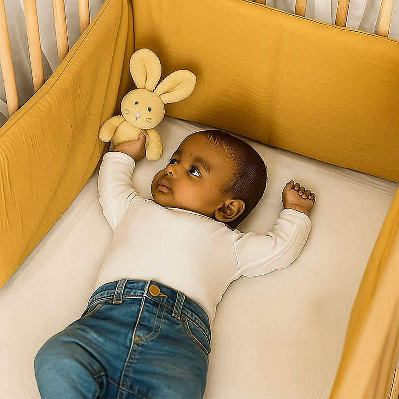 tour de lit coton bio honey made in france papate gots enfants biologique