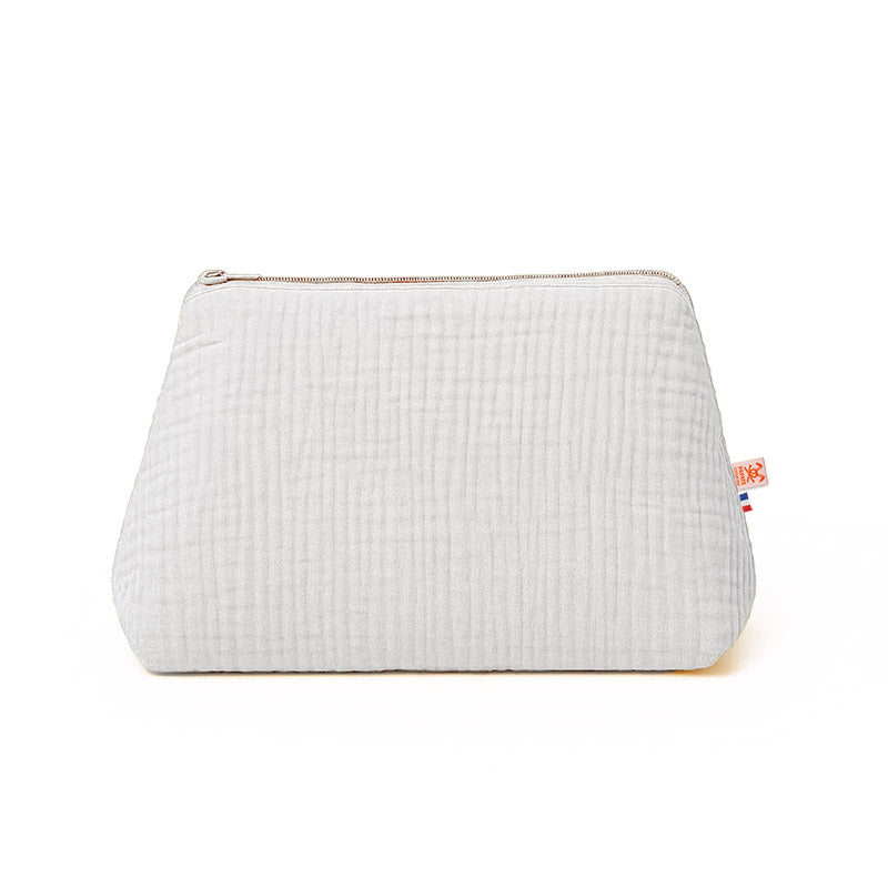 trousse de toilette blanche en coton bio papate